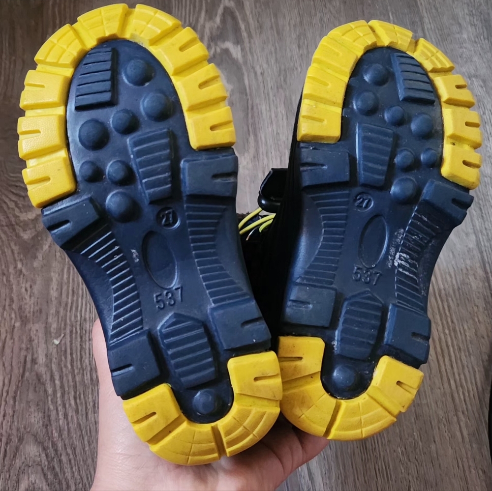 Nova Mountain Little Kid's Snow Boots Navy Yellow Size 10.5 Kids - Picture 5 of 8